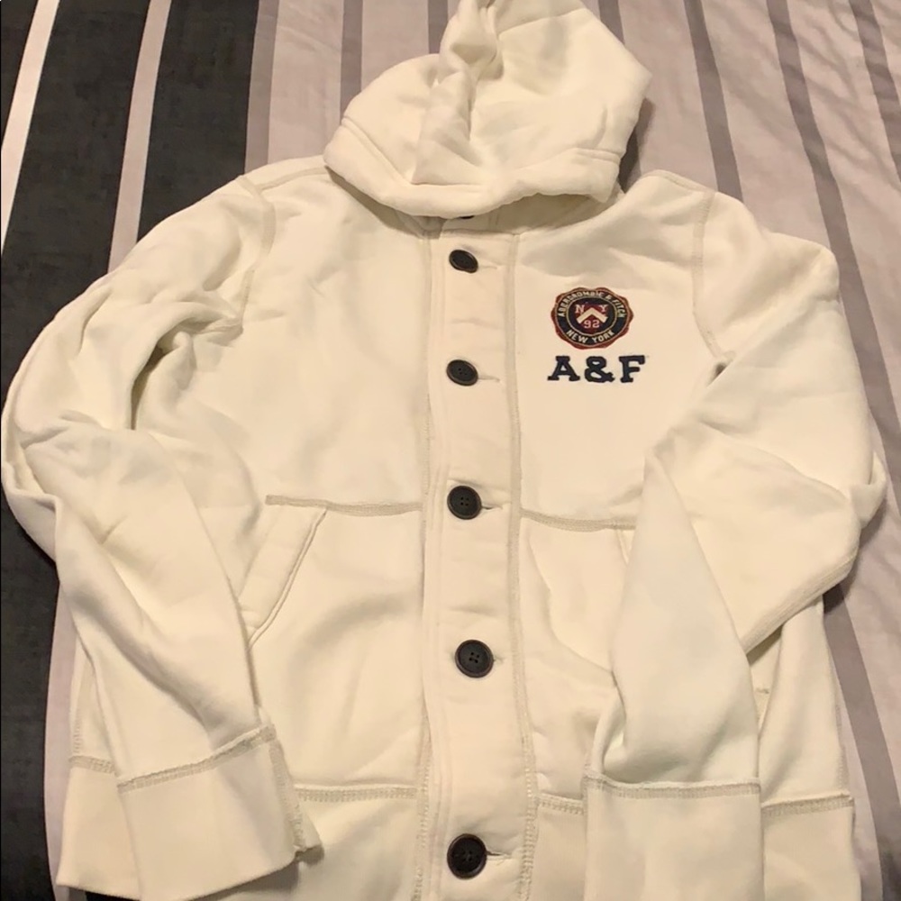 Hooded Button Up Sweatshirt